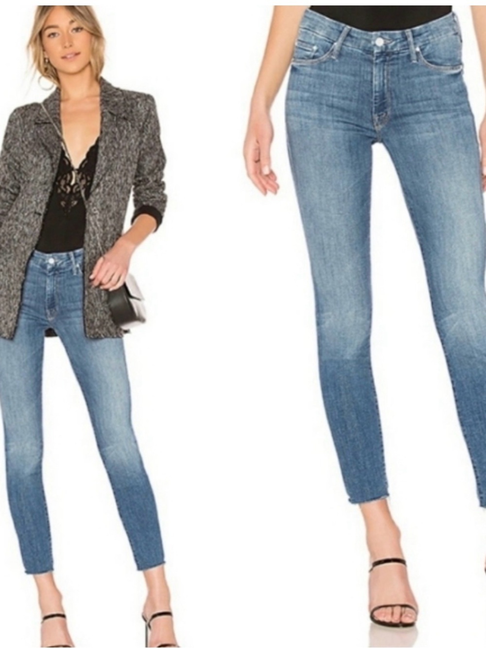 MOTHER The Looker Frayed Ankle Jeans (One Smart Cookie) - Size 27